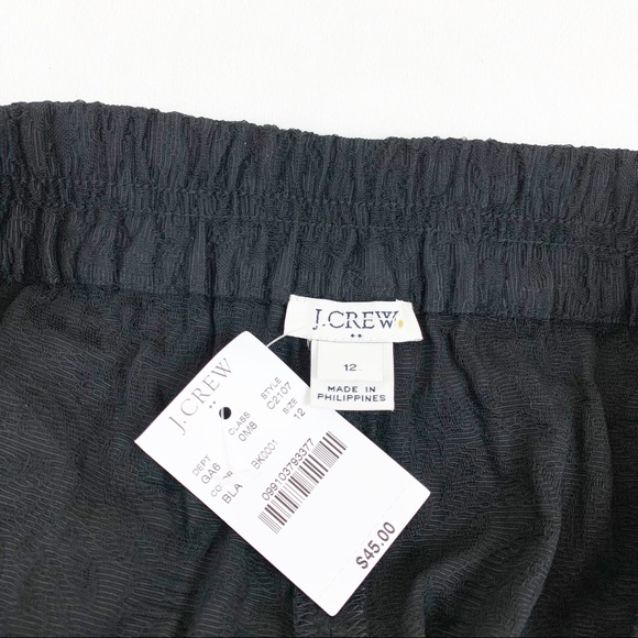 J crew 3 inch Floral Jacquard Pull On Shorts black - Picture 7 of 14